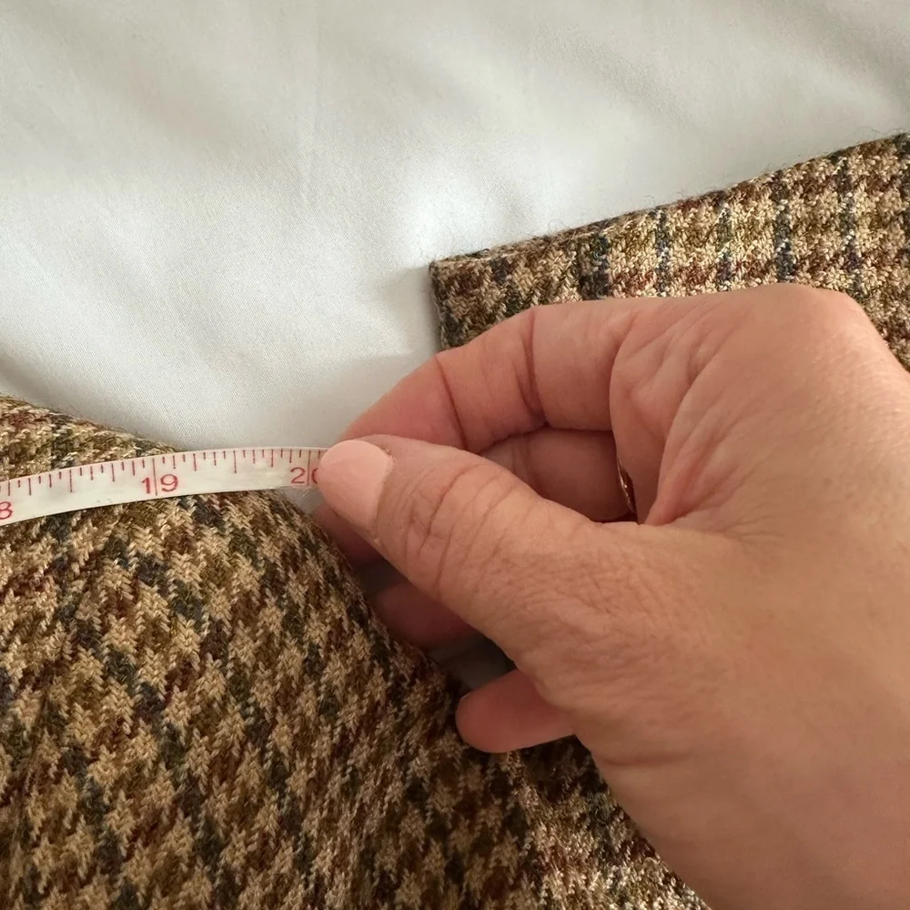 Vintage union made 80s 90s Tommy Hilfiger tweed wool Plaid Sport Coat 42L